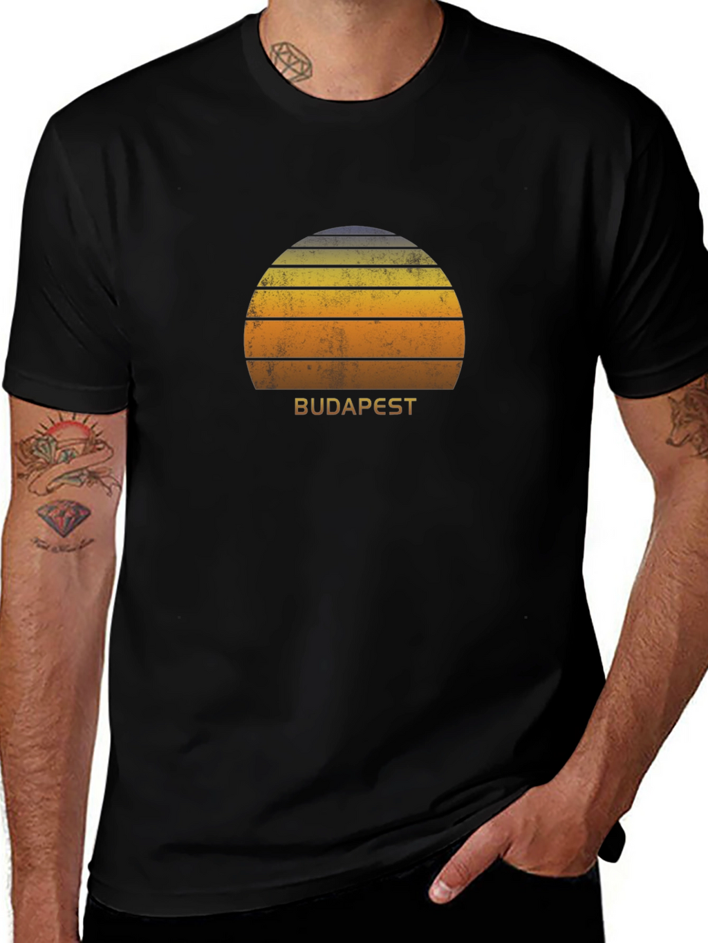 Budapest Sunset Graphic Tee - Retro Style