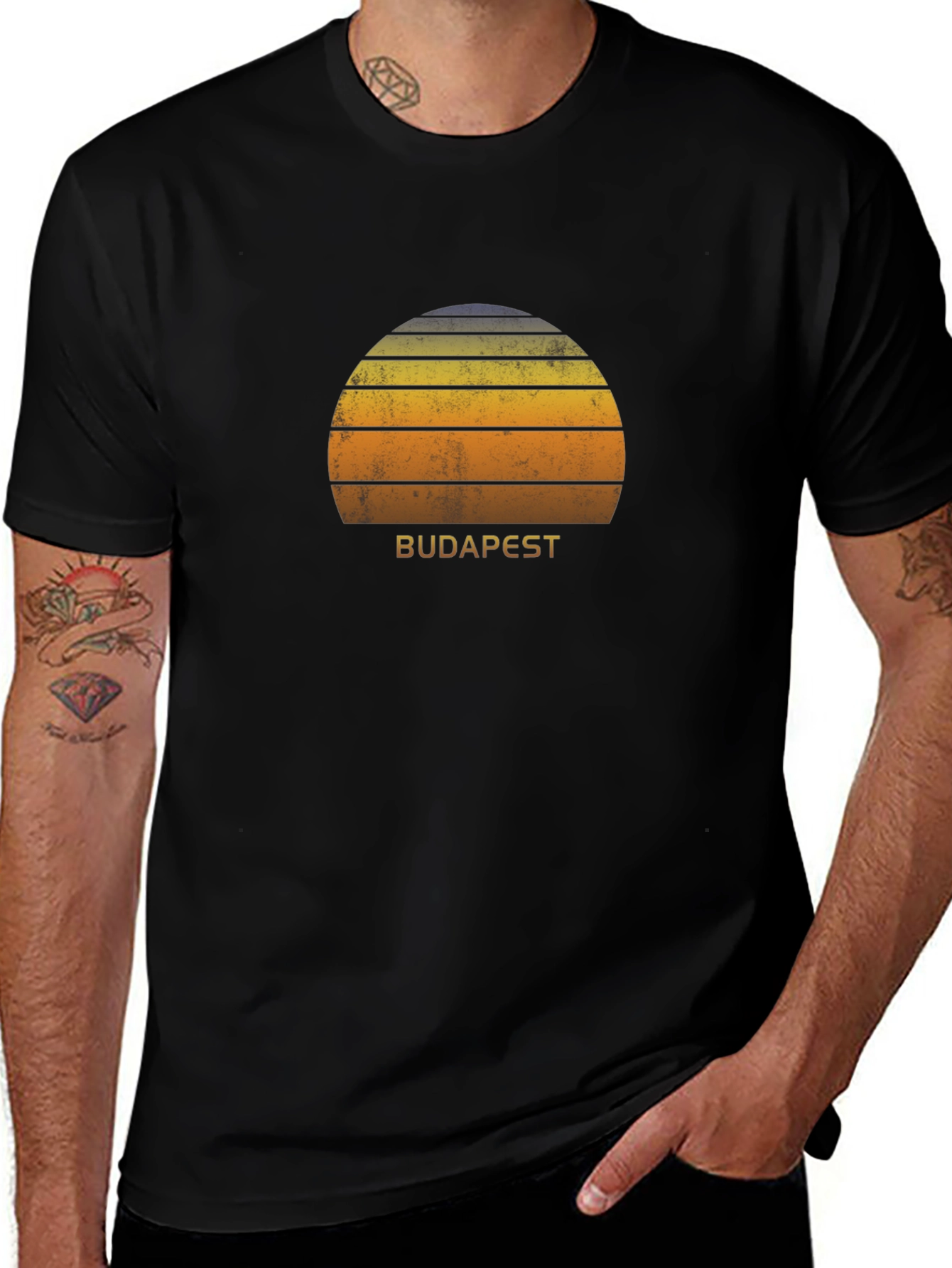 Budapest Sunset Graphic Tee - Retro Style
