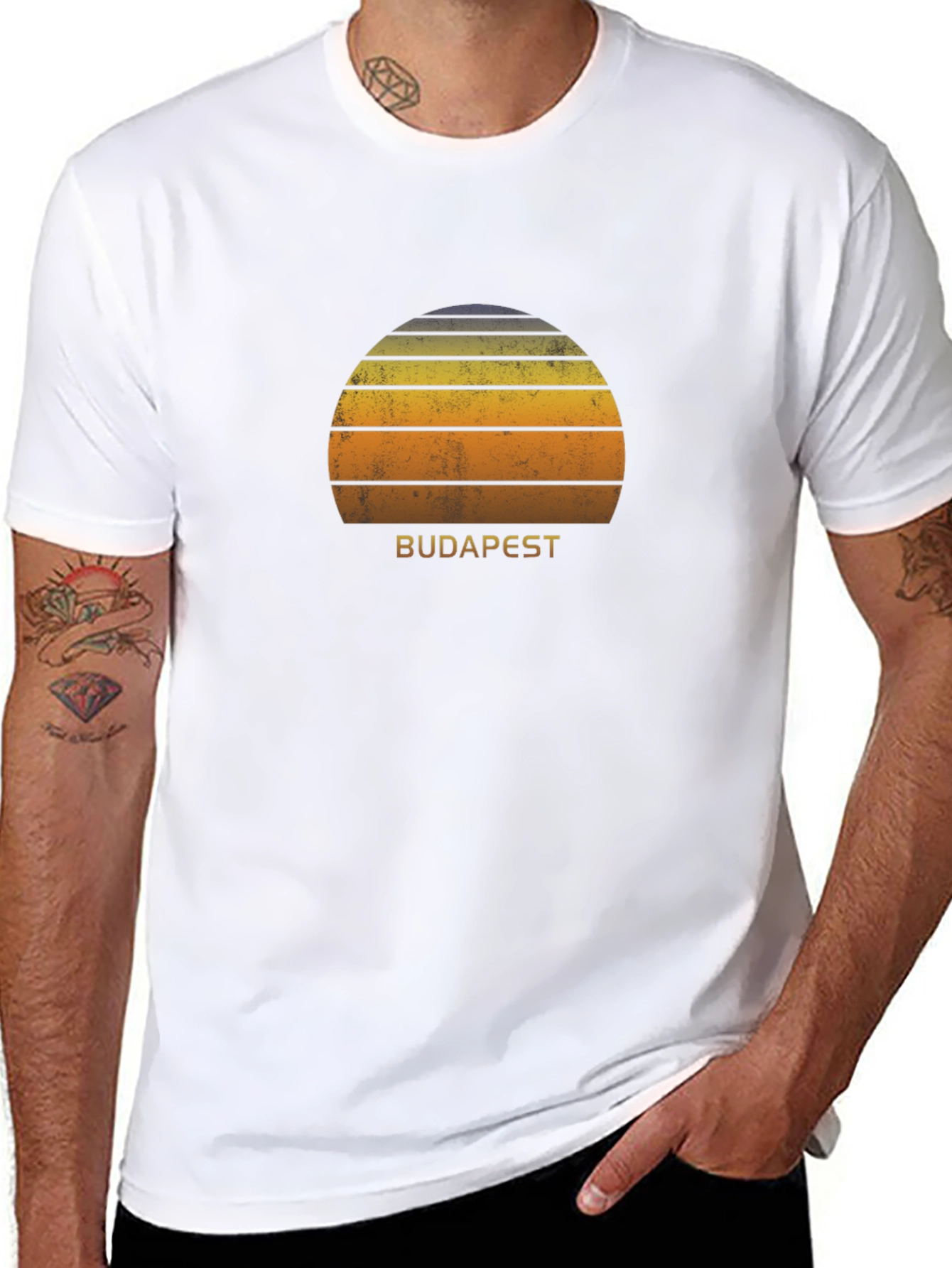 Budapest Sunset Graphic Tee - Retro Style
