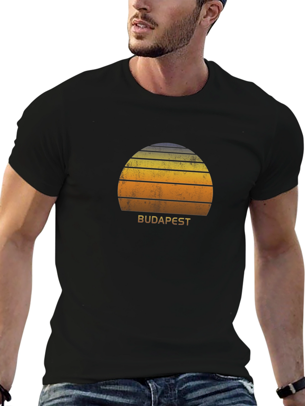 Budapest Sunset Graphic Tee - Retro Style