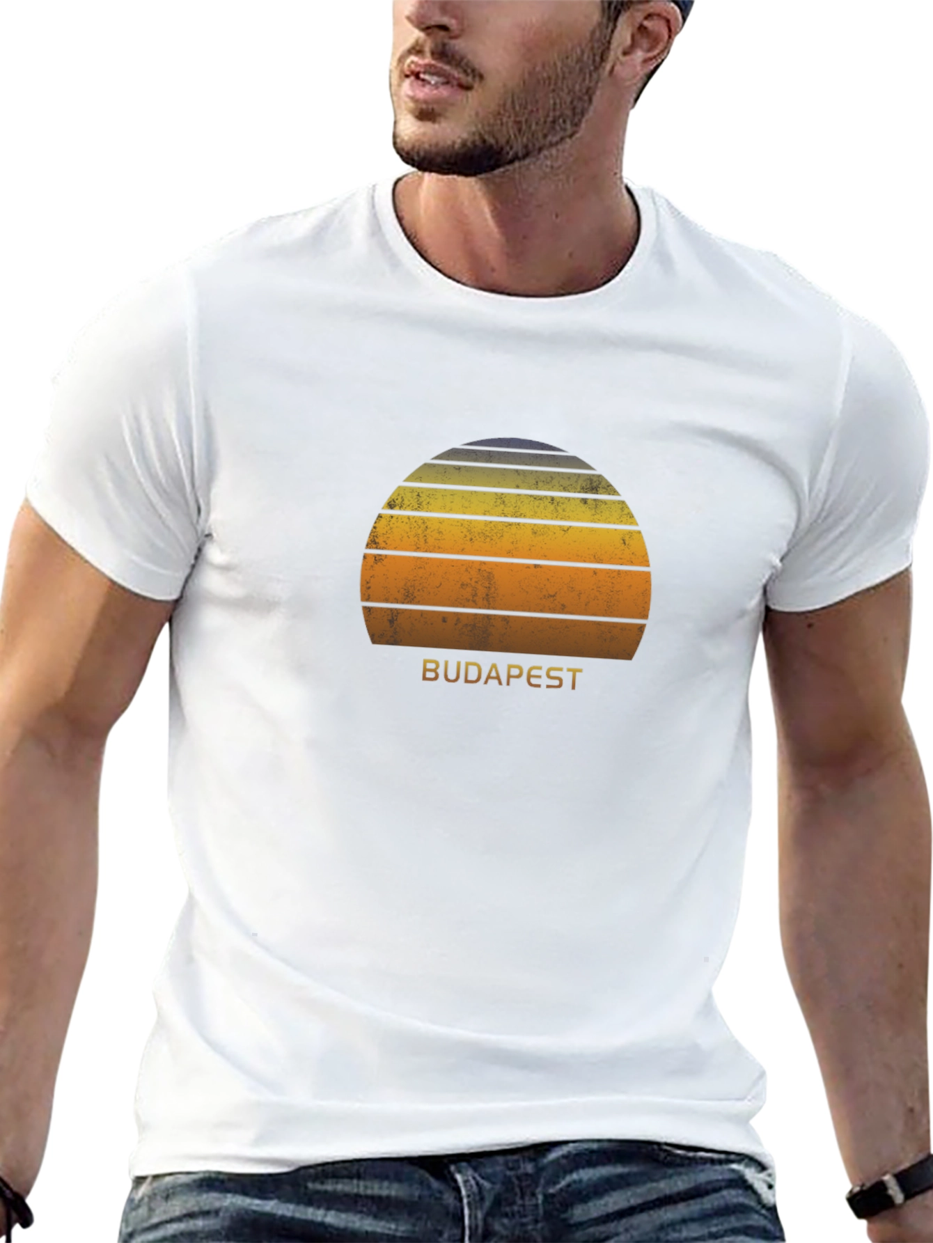 Budapest Sunset Graphic Tee - Retro Style