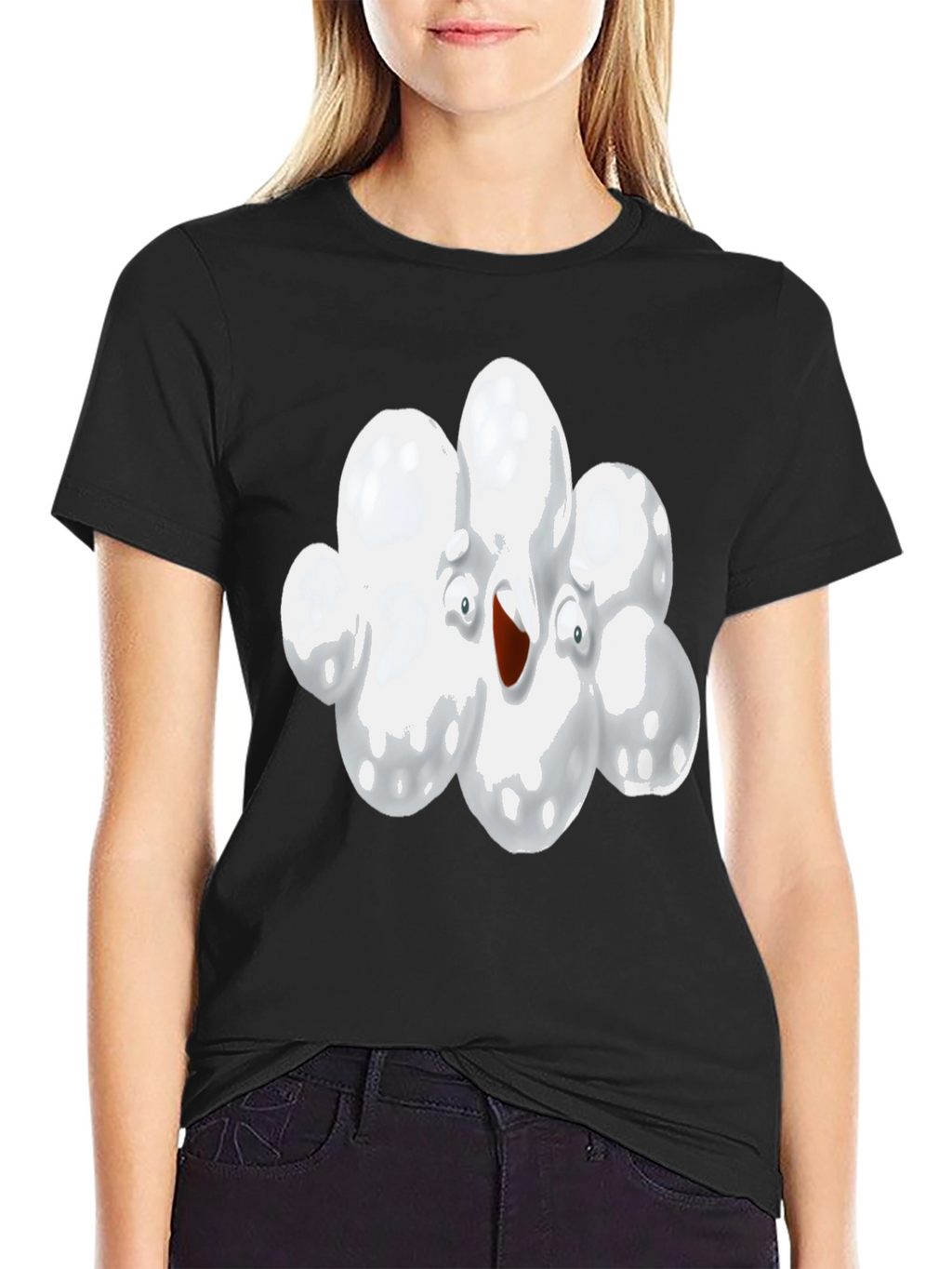 Cartoon Cloud Graphic T-Shirt