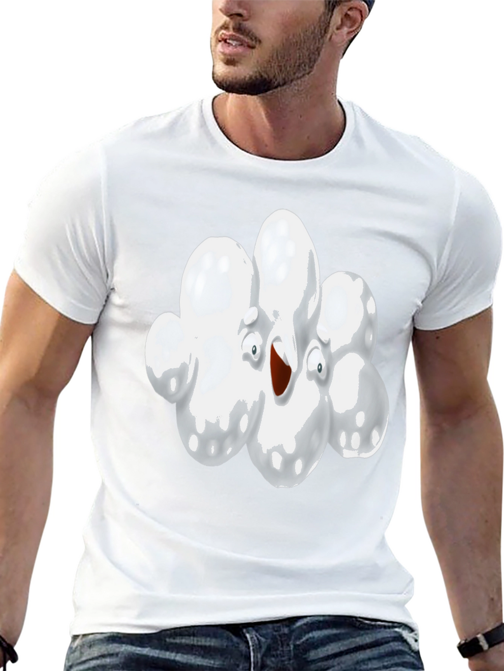 Cartoon Cloud Graphic T-Shirt