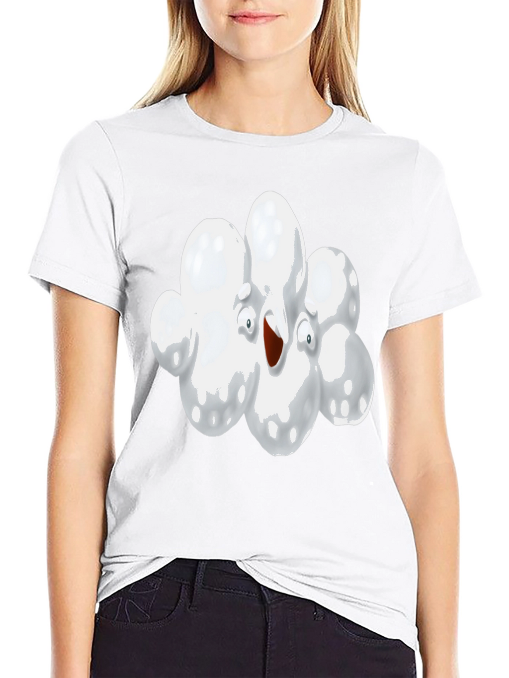 Cartoon Cloud Graphic T-Shirt