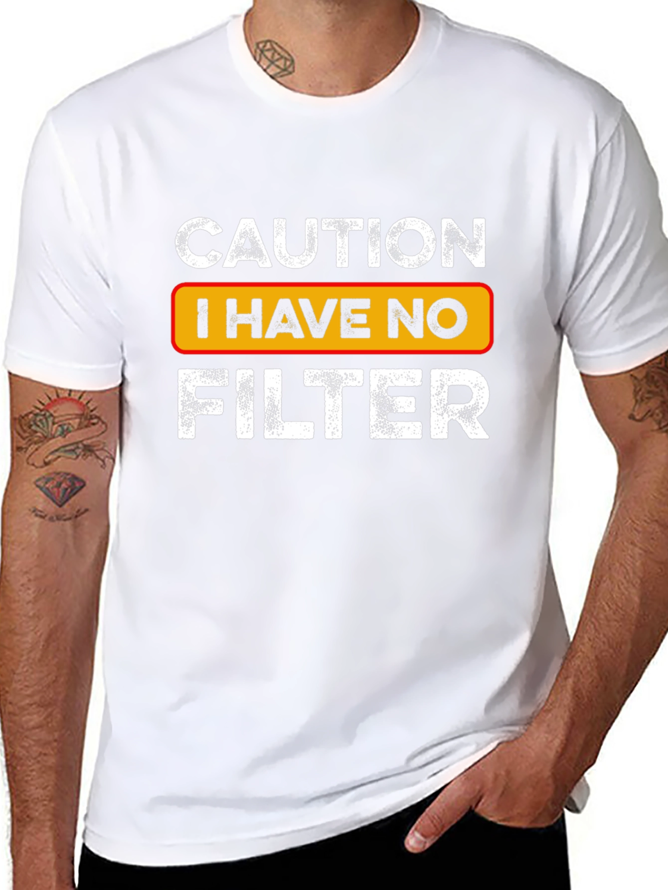 Caution I Have No Filter Graphic T-Shirt