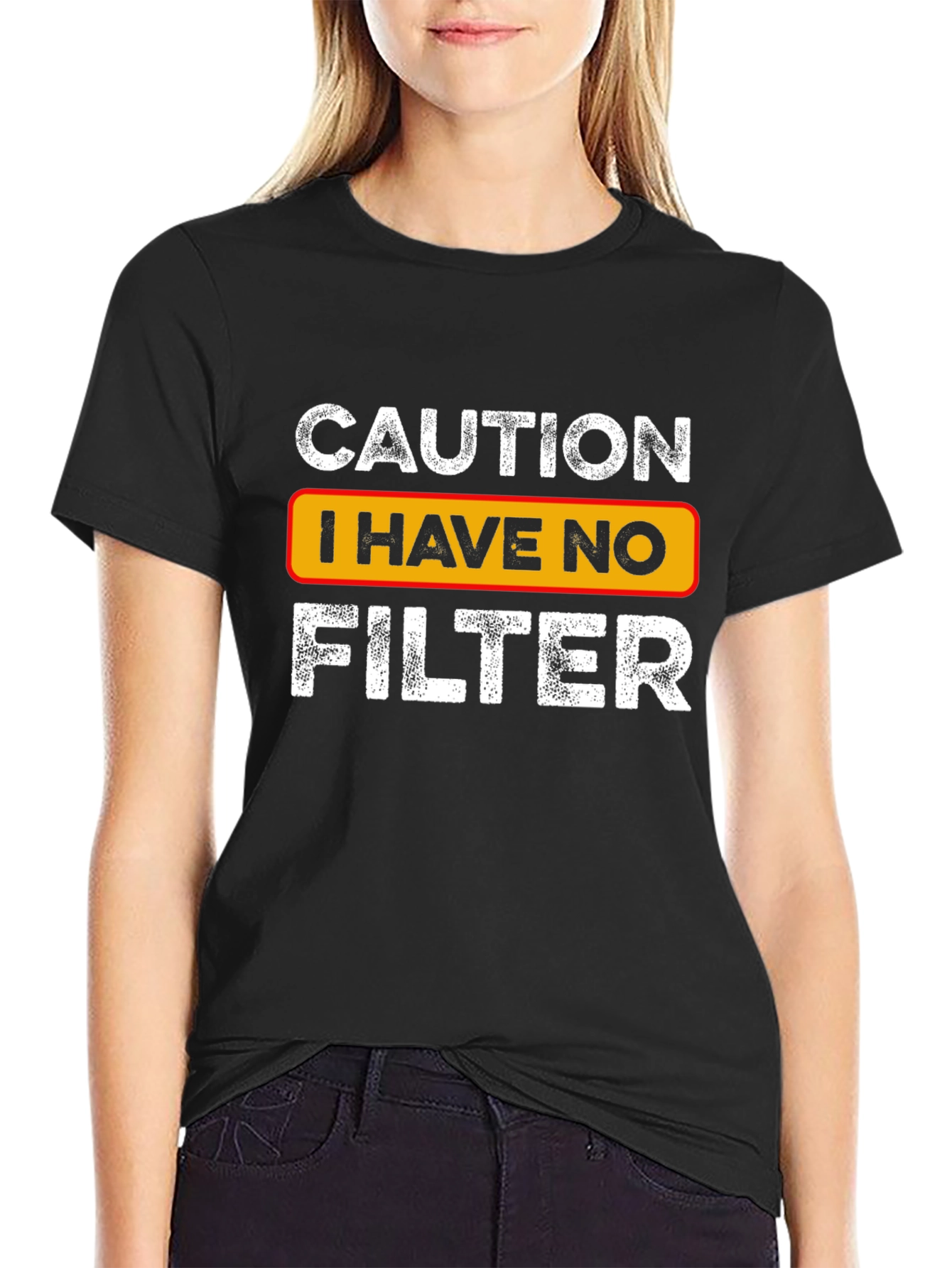 Caution I Have No Filter Graphic T-Shirt