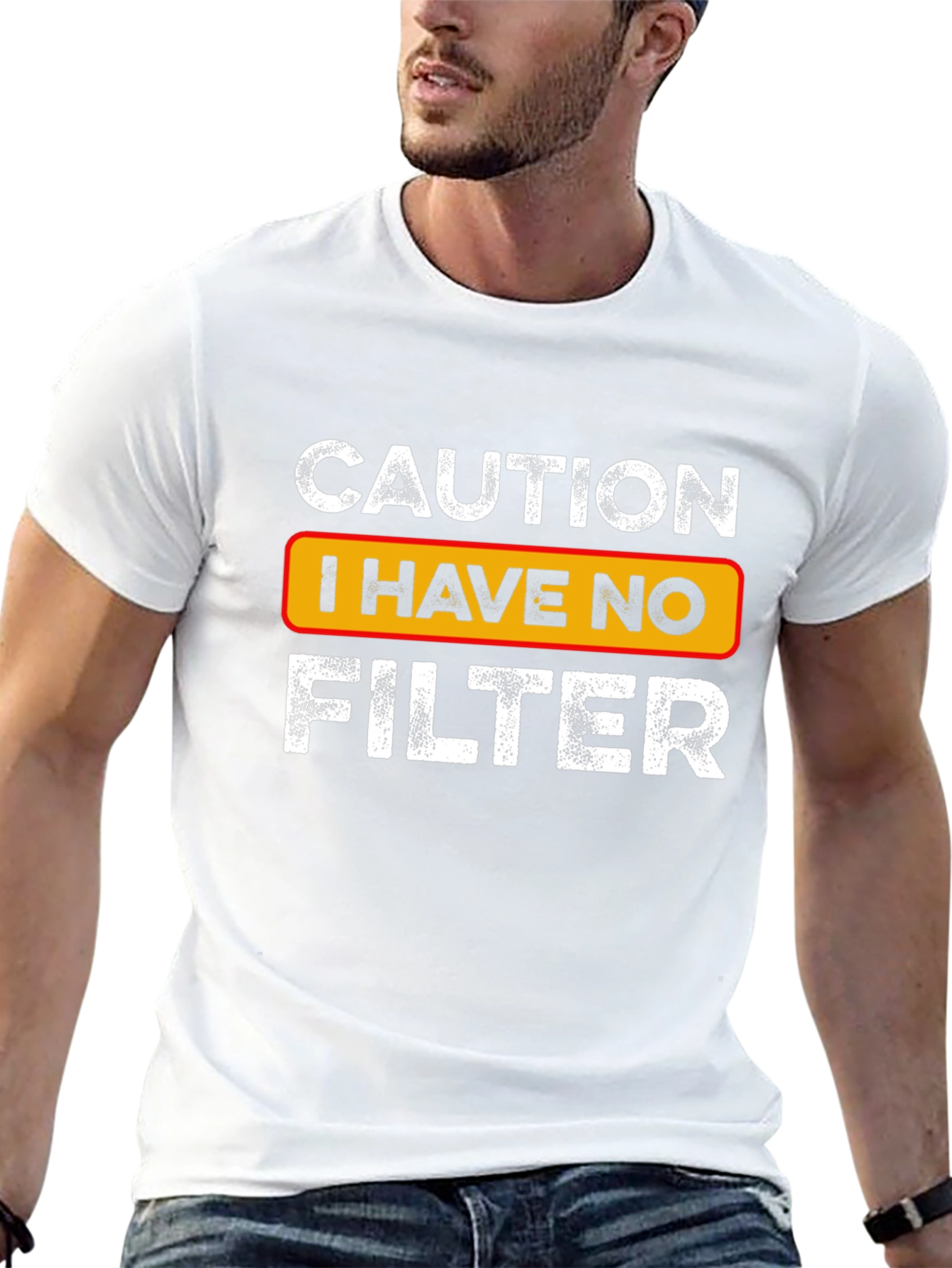Caution I Have No Filter Graphic T-Shirt