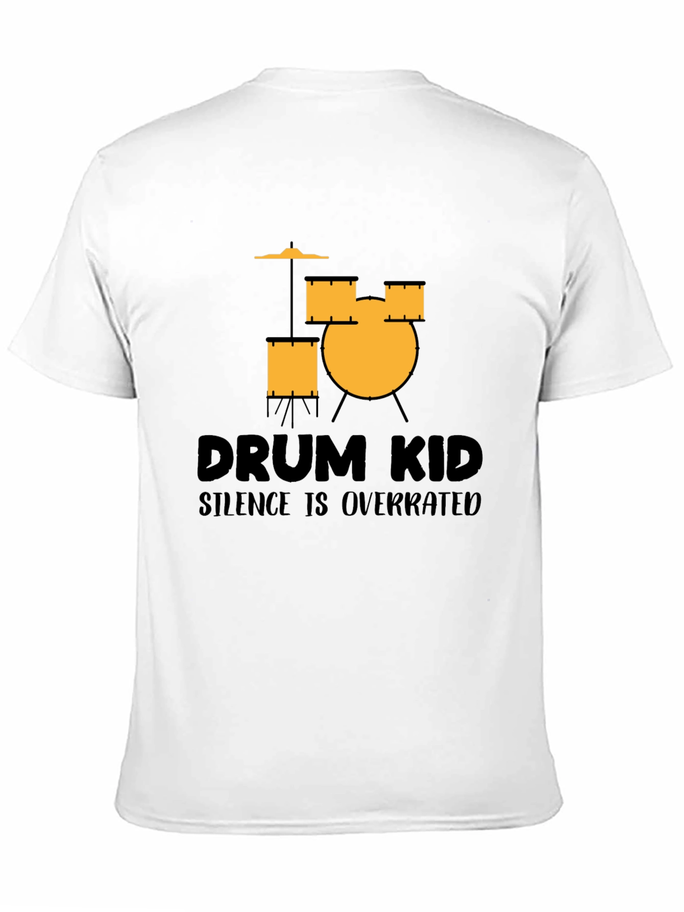 Drum Kid Silence Is Overrated Black T-Shirt