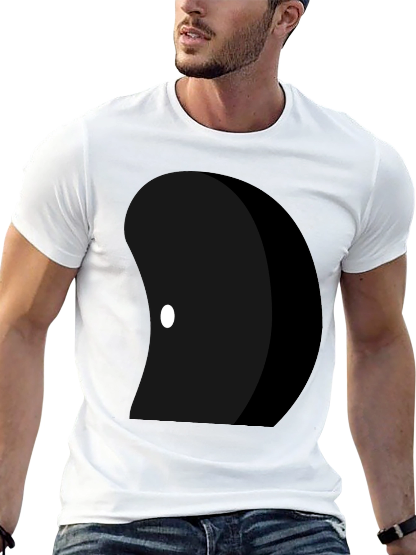 Abstract Graphic Black T-Shirt for Men