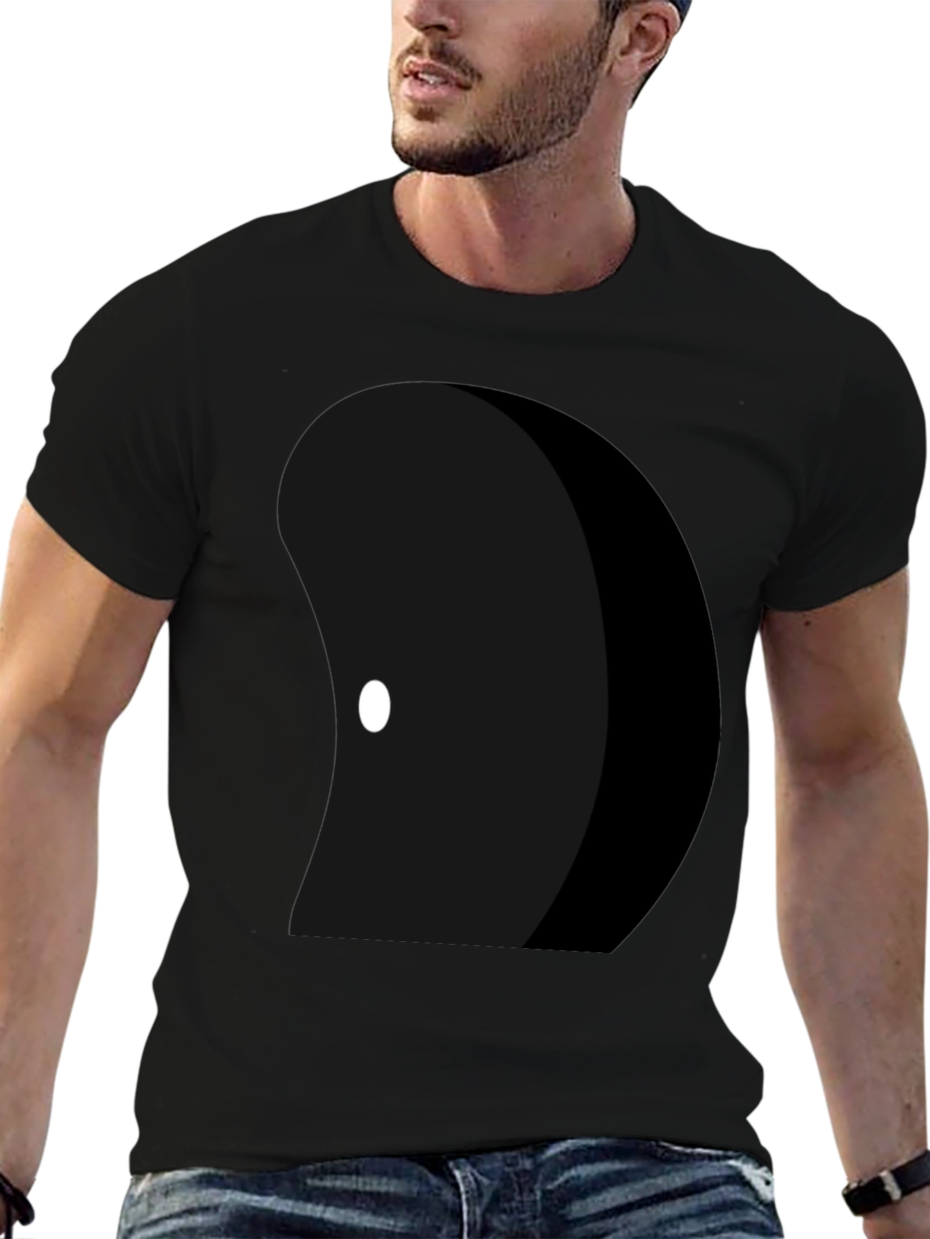 Abstract Graphic Black T-Shirt for Men
