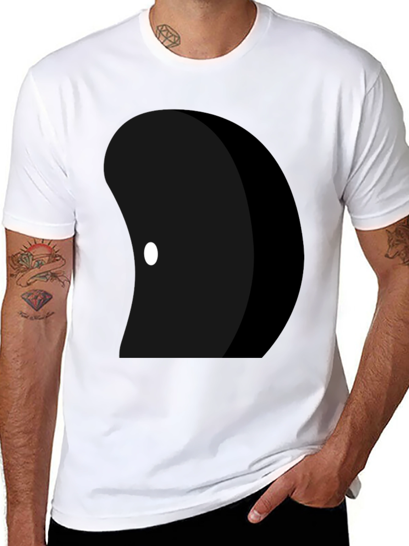 Abstract Graphic Black T-Shirt for Men