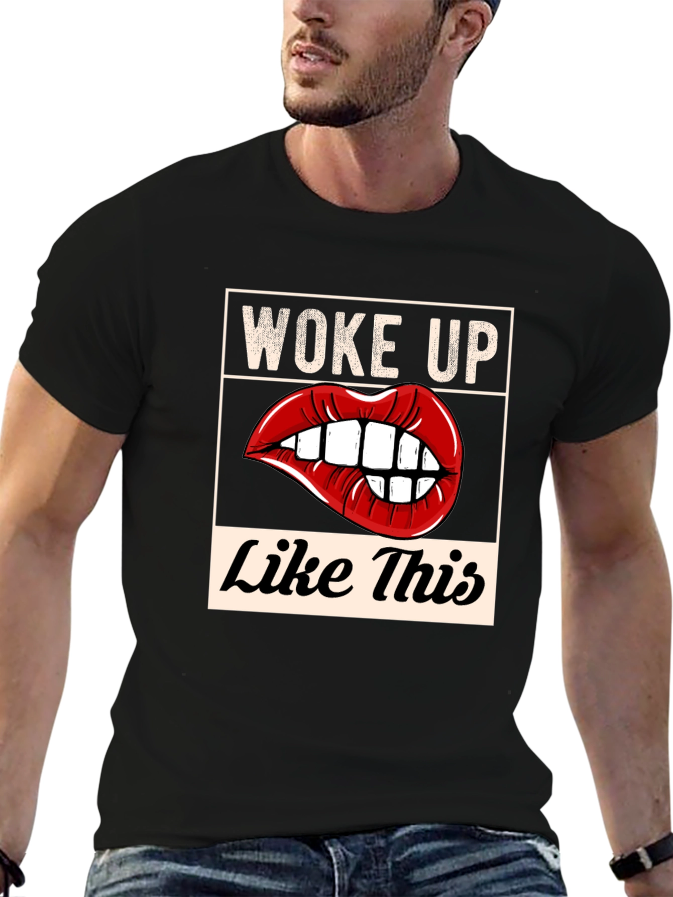 Woke Up Like This Graphic Tee - Black Unisex T-Shirt