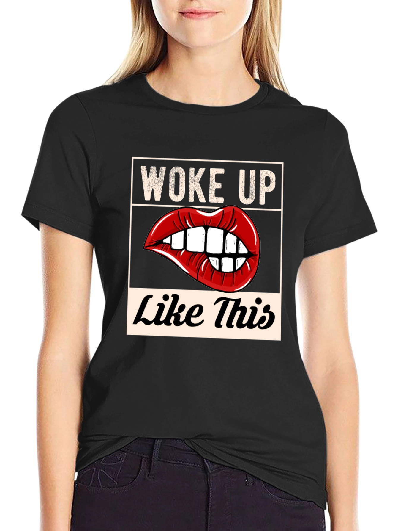 Woke Up Like This Graphic Tee - Black Unisex T-Shirt