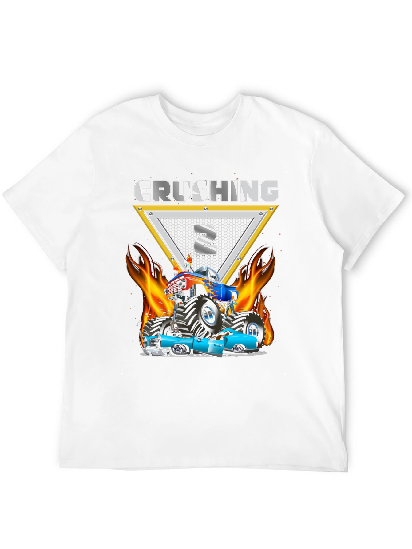 Crushing Two Monster Truck Birthday Shirt