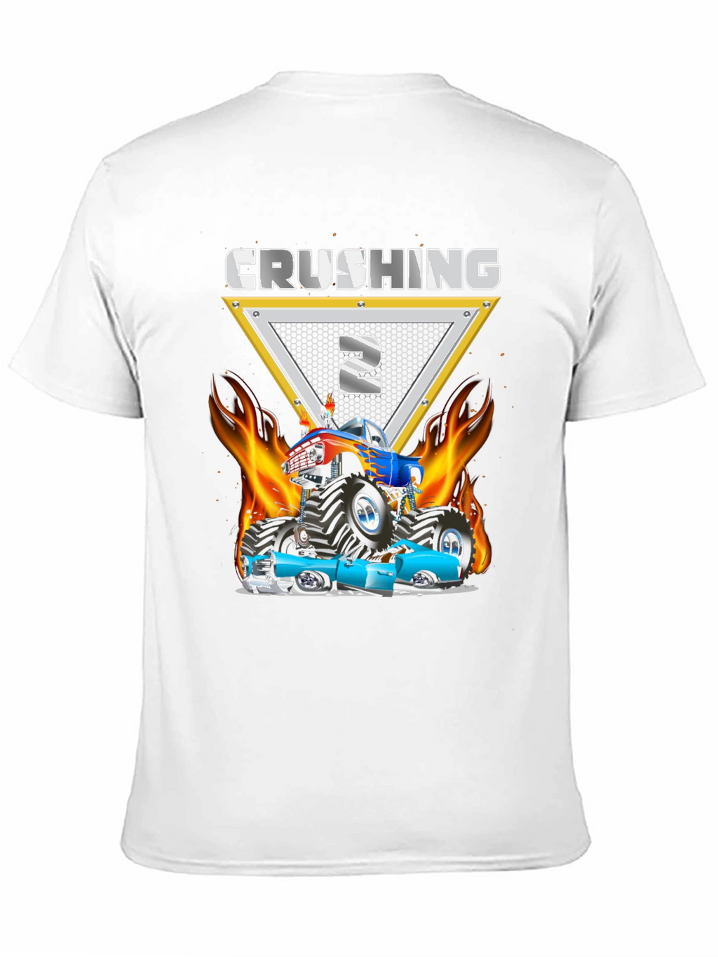 Crushing Two Monster Truck Birthday Shirt
