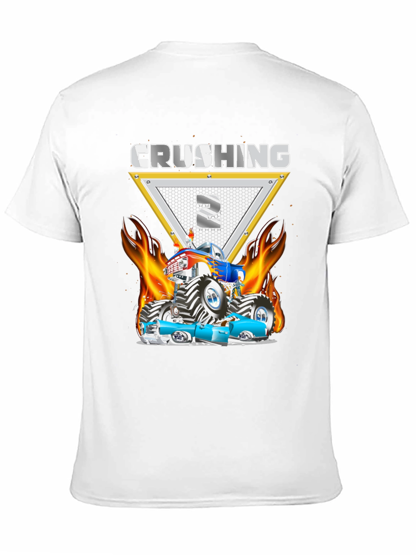 Crushing Two Monster Truck Birthday Shirt
