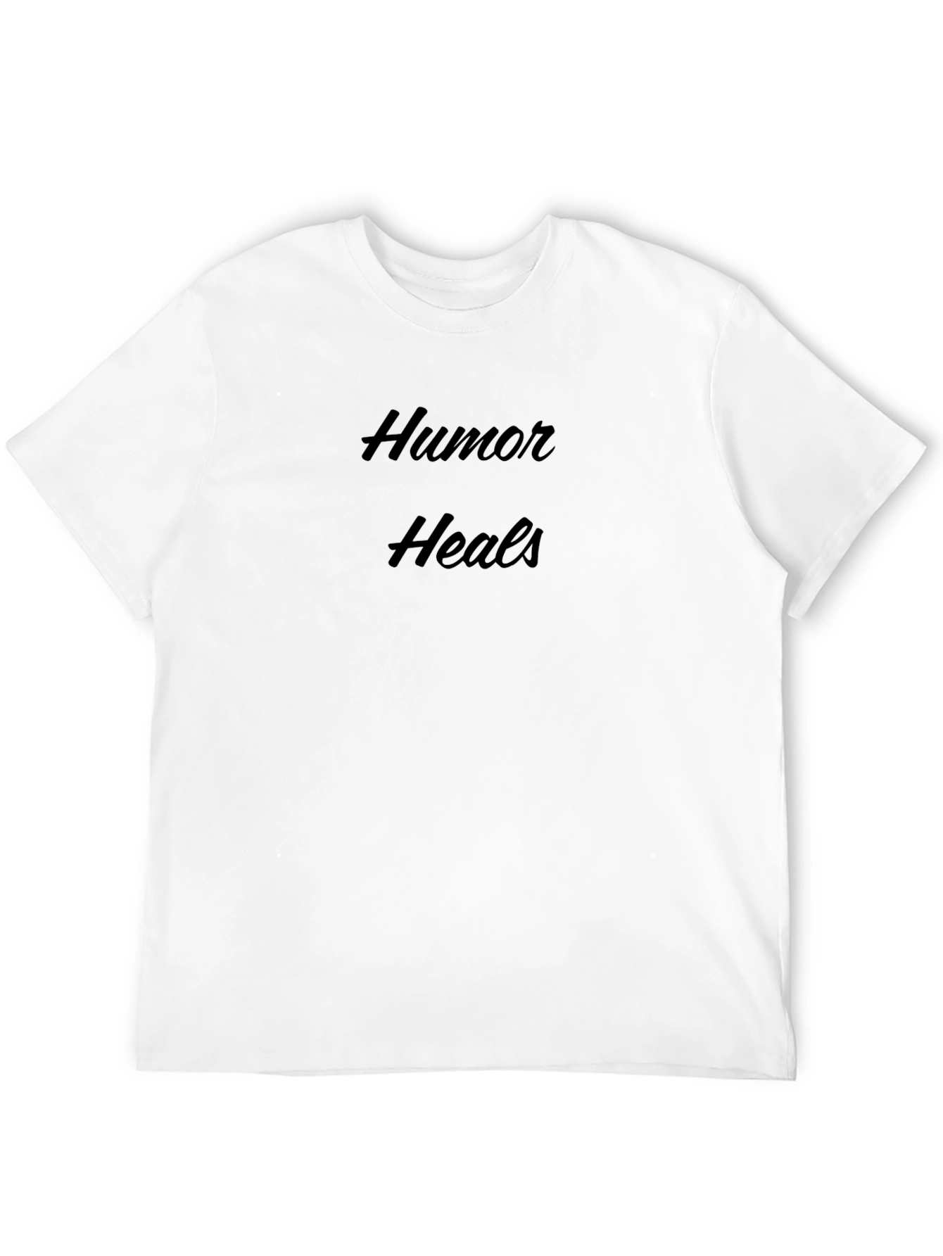 Humor Heals Black Crew Neck T-Shirt