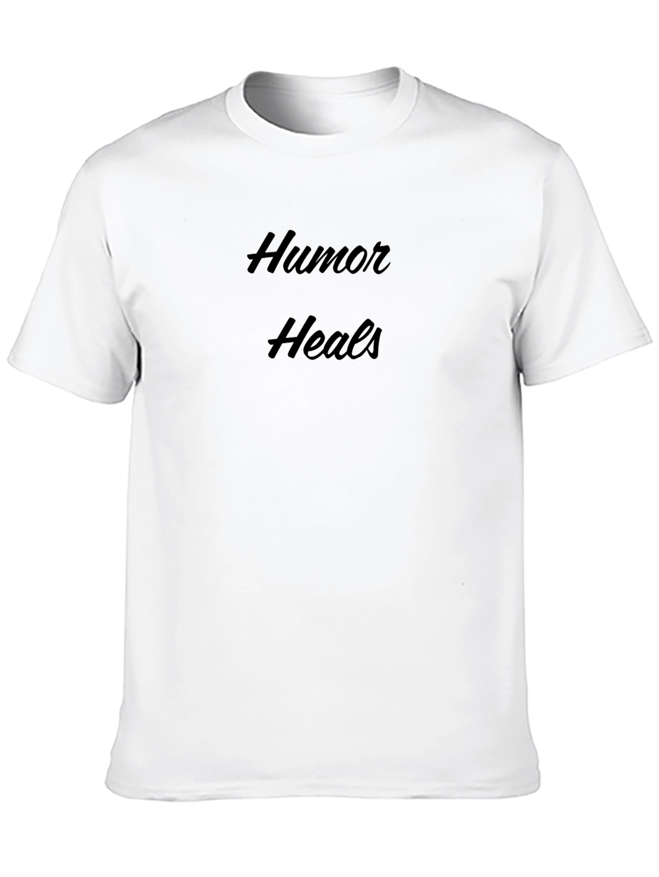 Humor Heals Black Crew Neck T-Shirt
