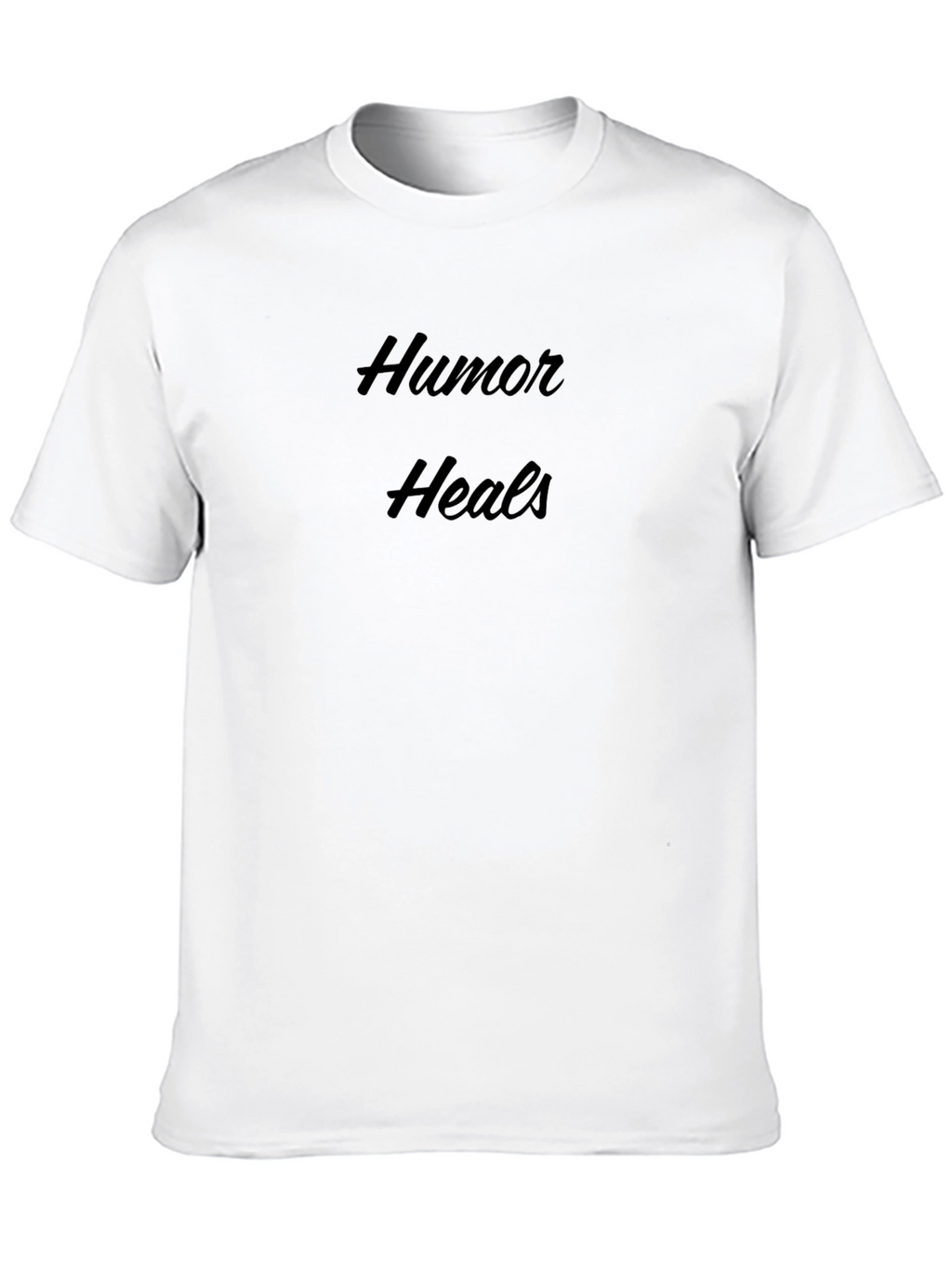 Humor Heals Black Crew Neck T-Shirt