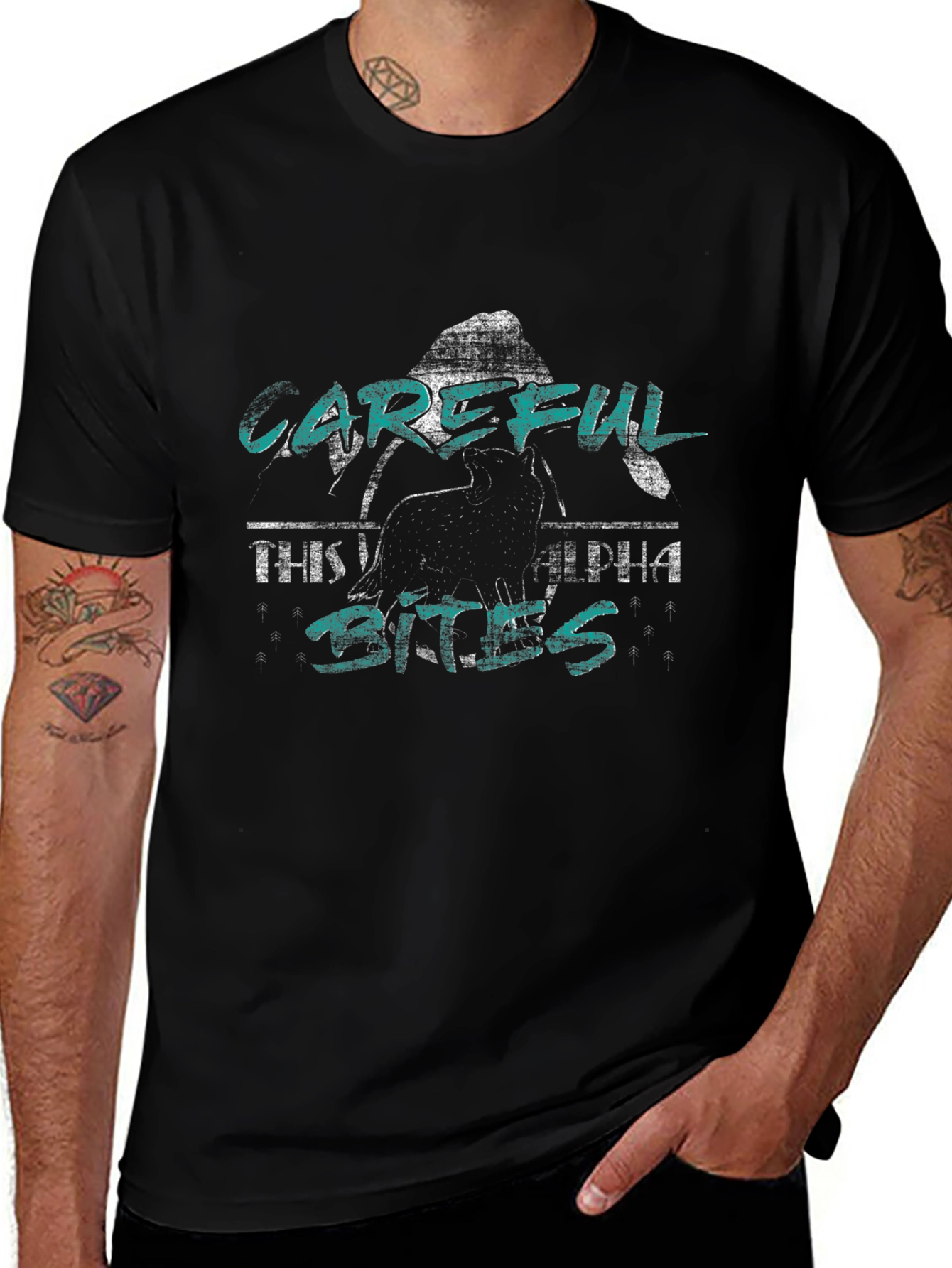 Careful Alpha Bites Graphic Print T-Shirt