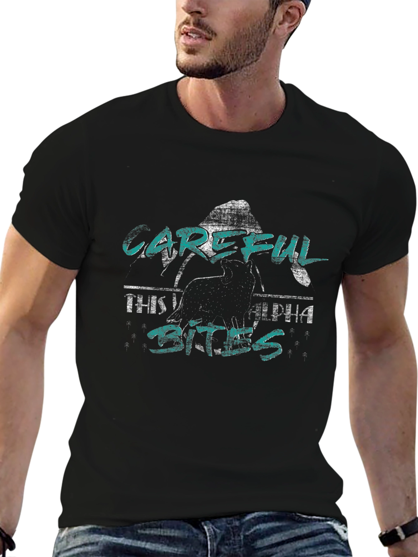 Careful Alpha Bites Graphic Print T-Shirt