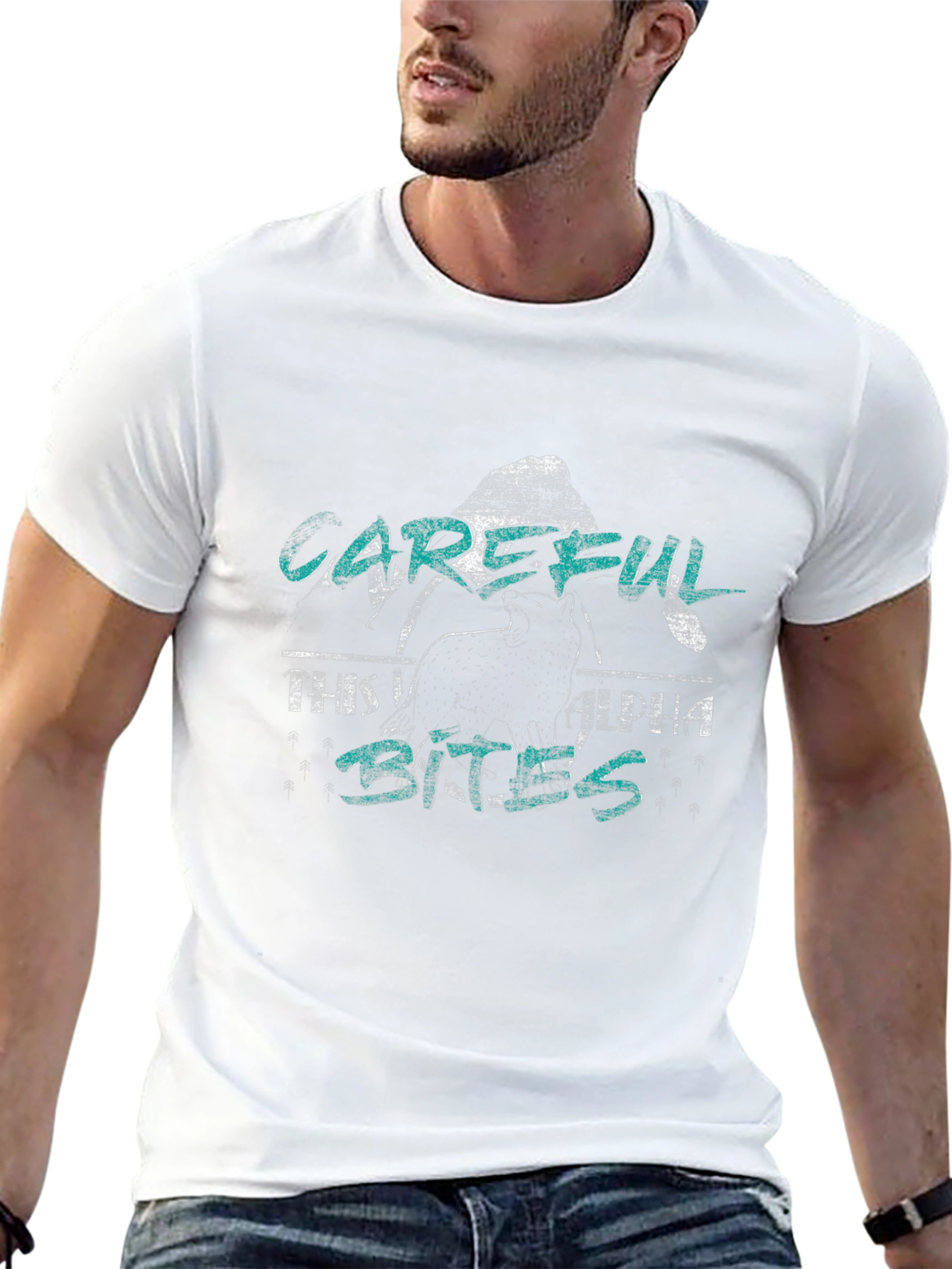 Careful Alpha Bites Graphic Print T-Shirt