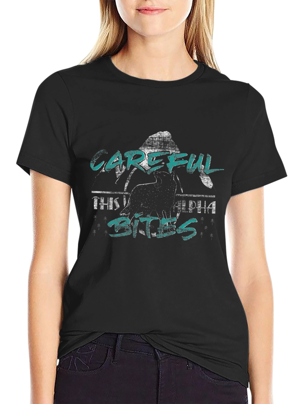 Careful Alpha Bites Graphic Print T-Shirt