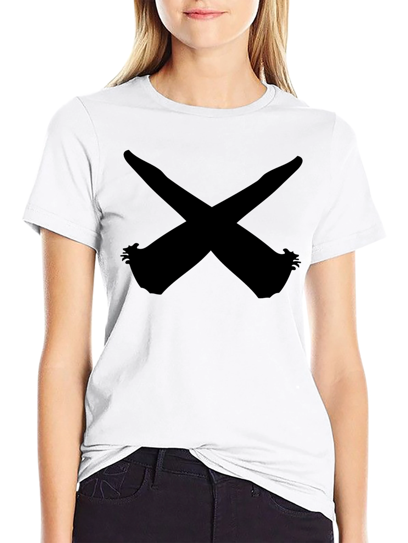 Black X Graphic Tee - Modern Minimalist Design