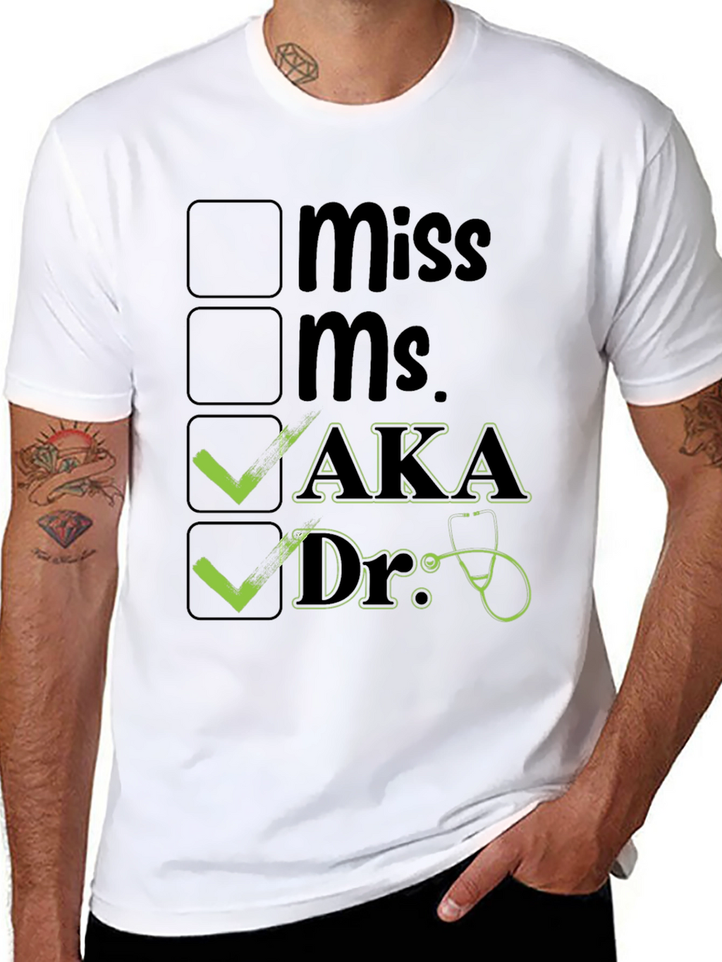AKA Doctor T-Shirt Novelty Checkbox Tee