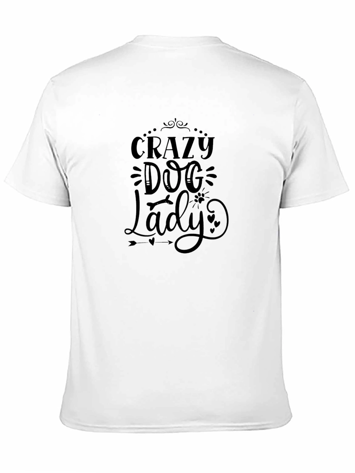 Crazy Dog Lady Black T-Shirt