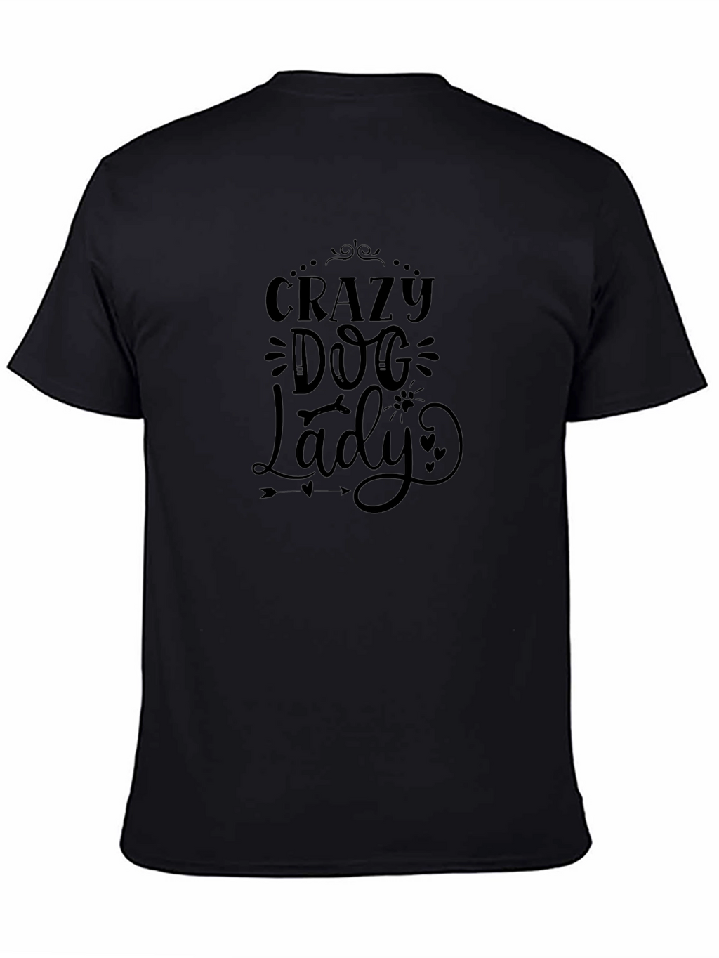Crazy Dog Lady Black T-Shirt