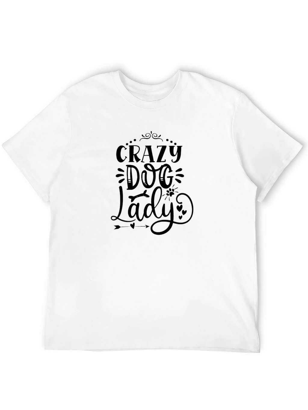 Crazy Dog Lady Black T-Shirt