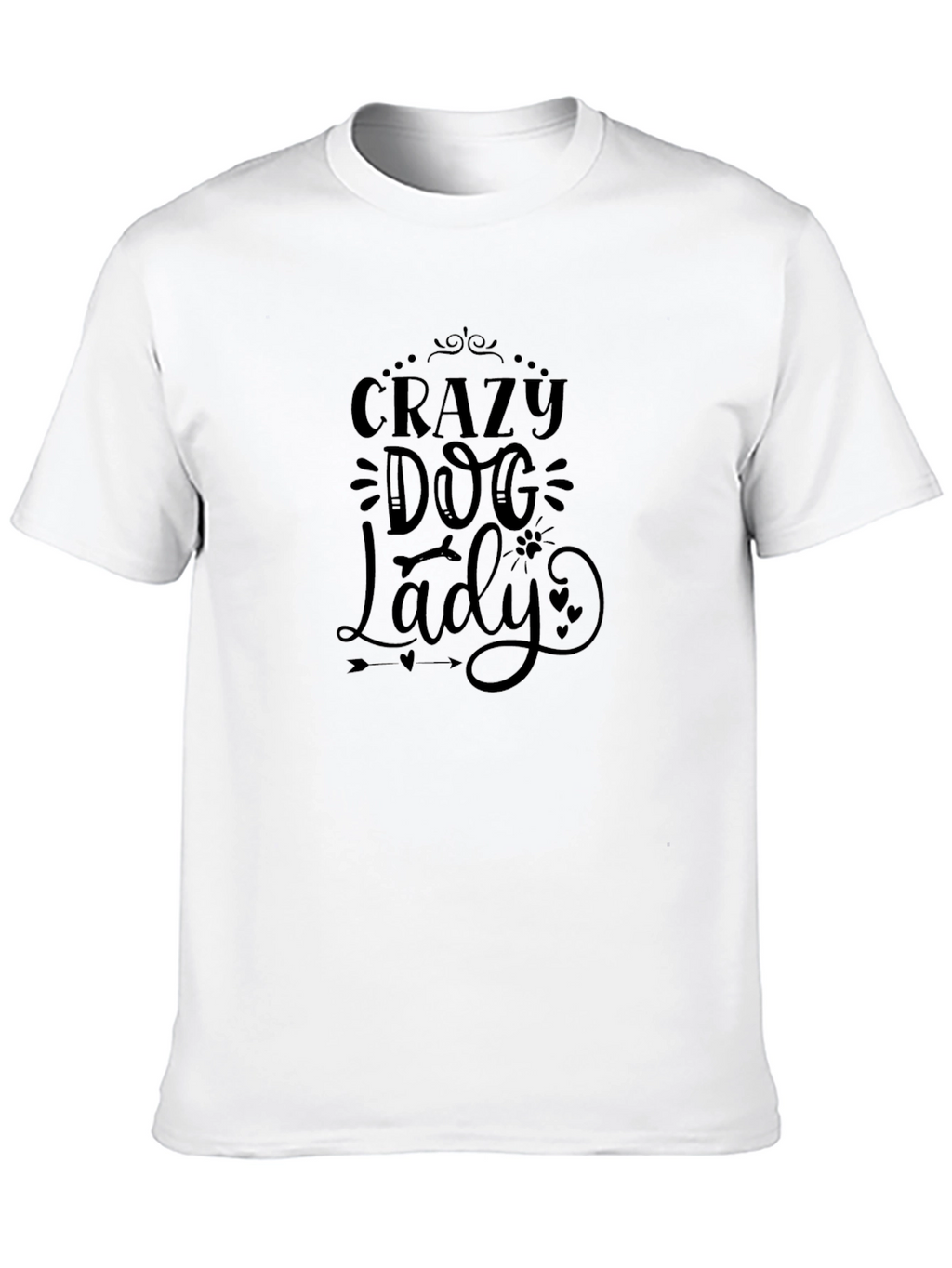 Crazy Dog Lady Black T-Shirt