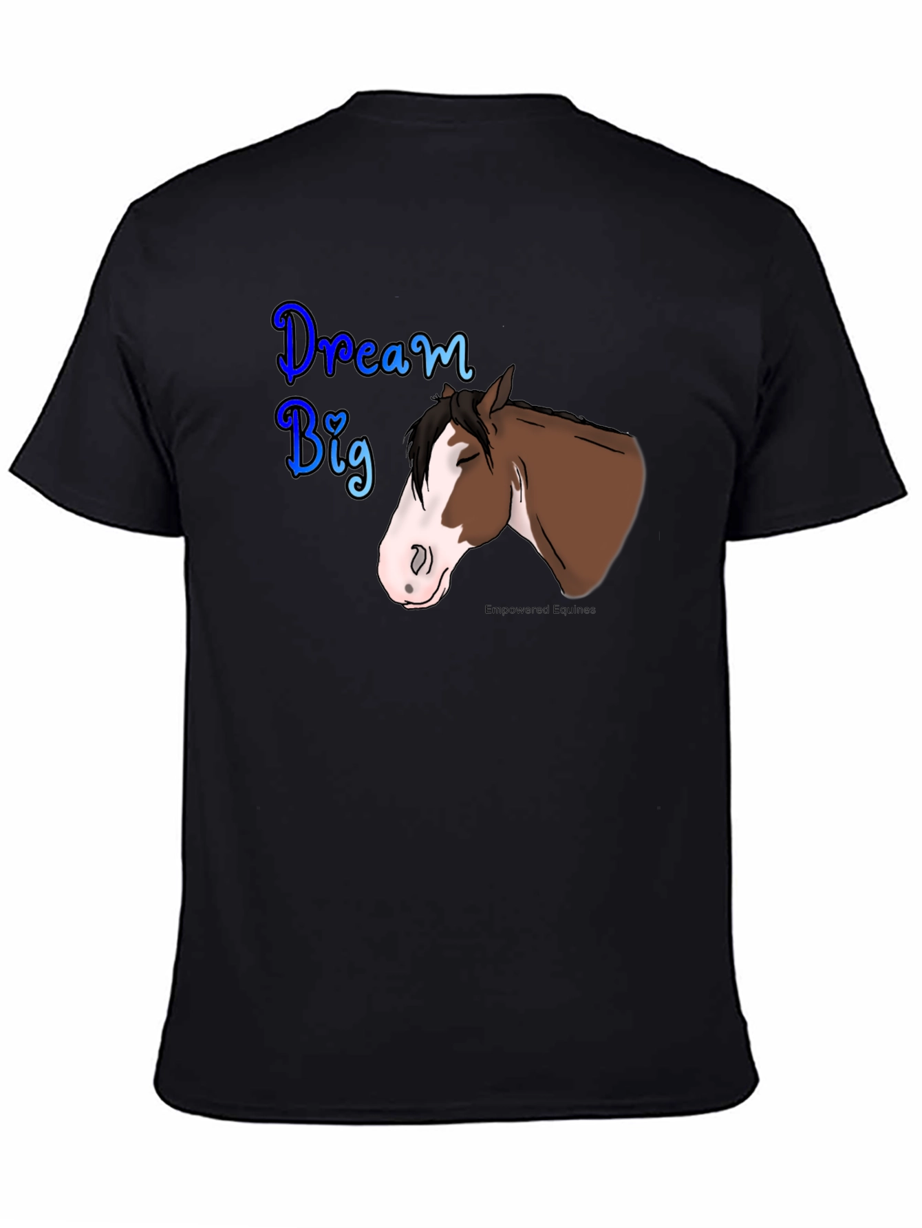 Dream Big Horse Graphic Tee - Black