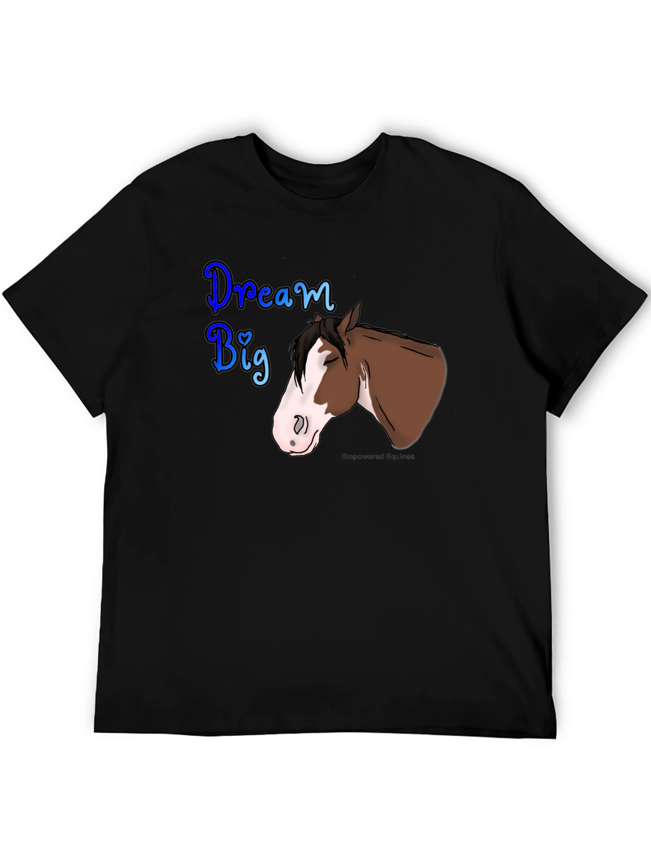 Dream Big Horse Graphic Tee - Black