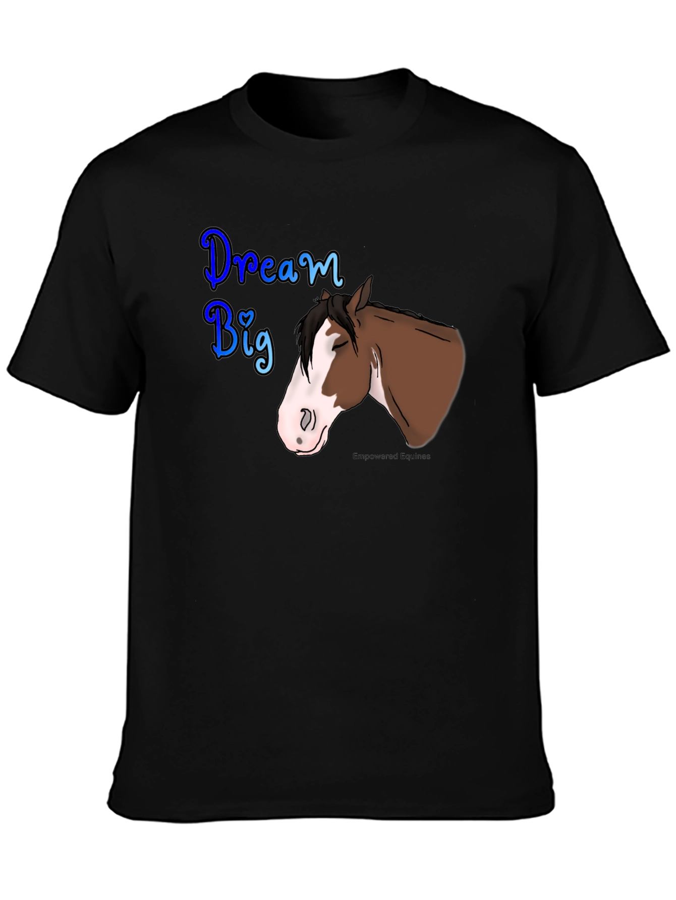 Dream Big Horse Graphic Tee - Black