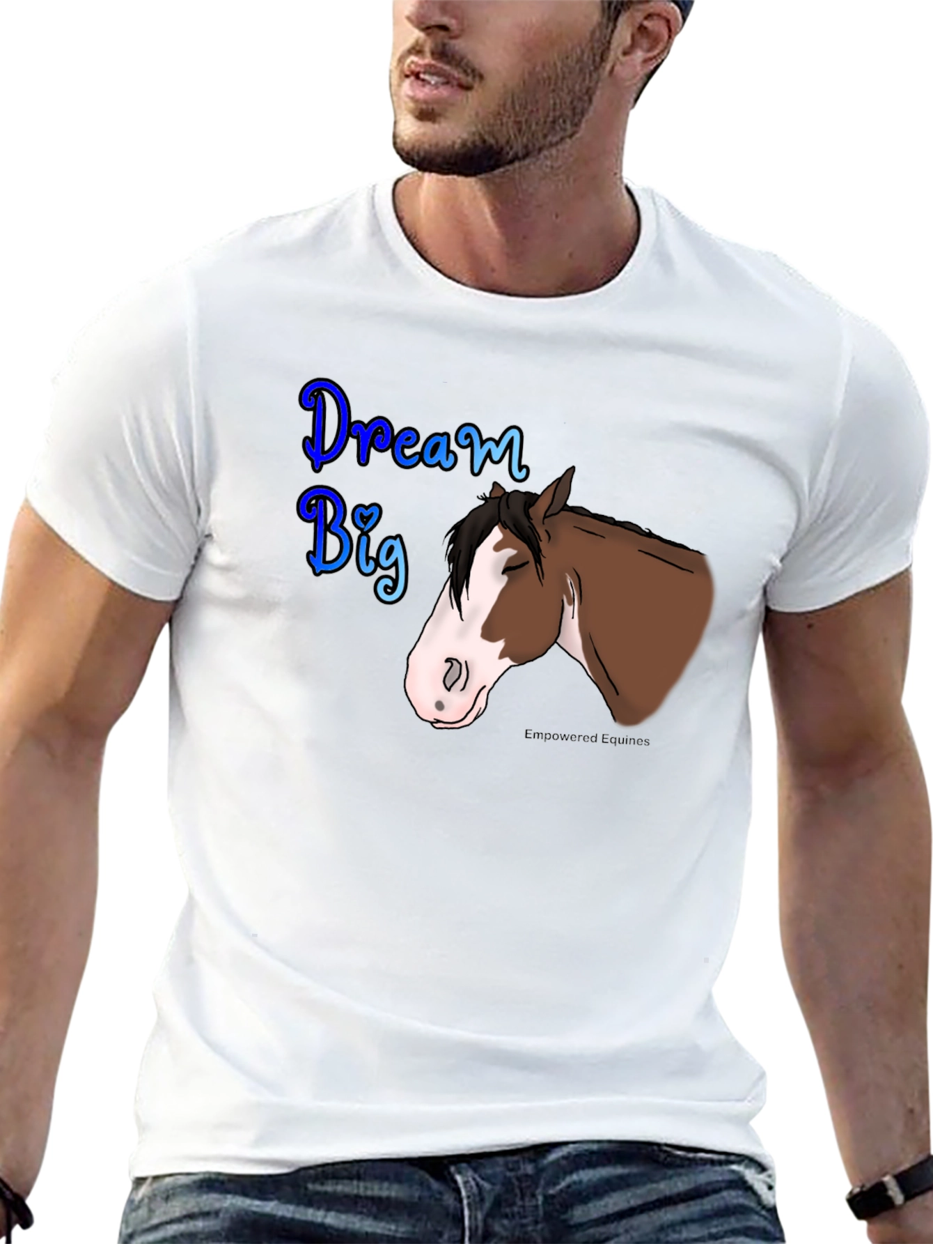 Dream Big Horse Graphic Tee - Black