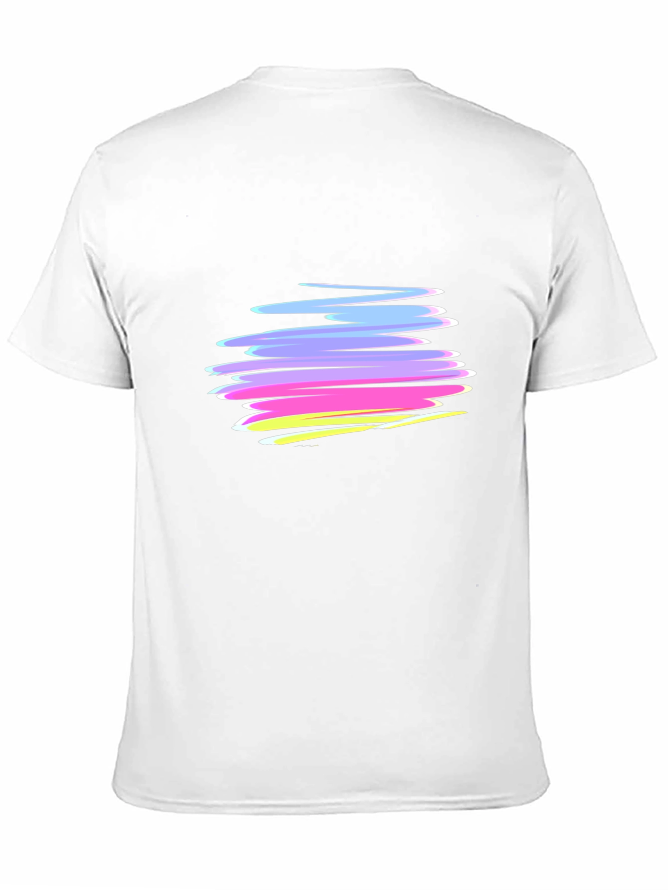Abstract Strokes Graphic Black T-Shirt