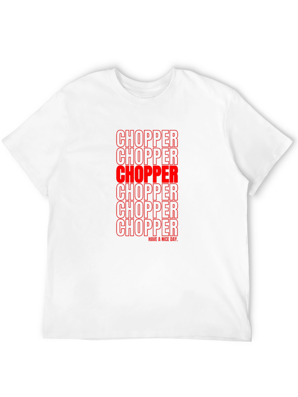 Chopper Text Graphic Print Tee - Black