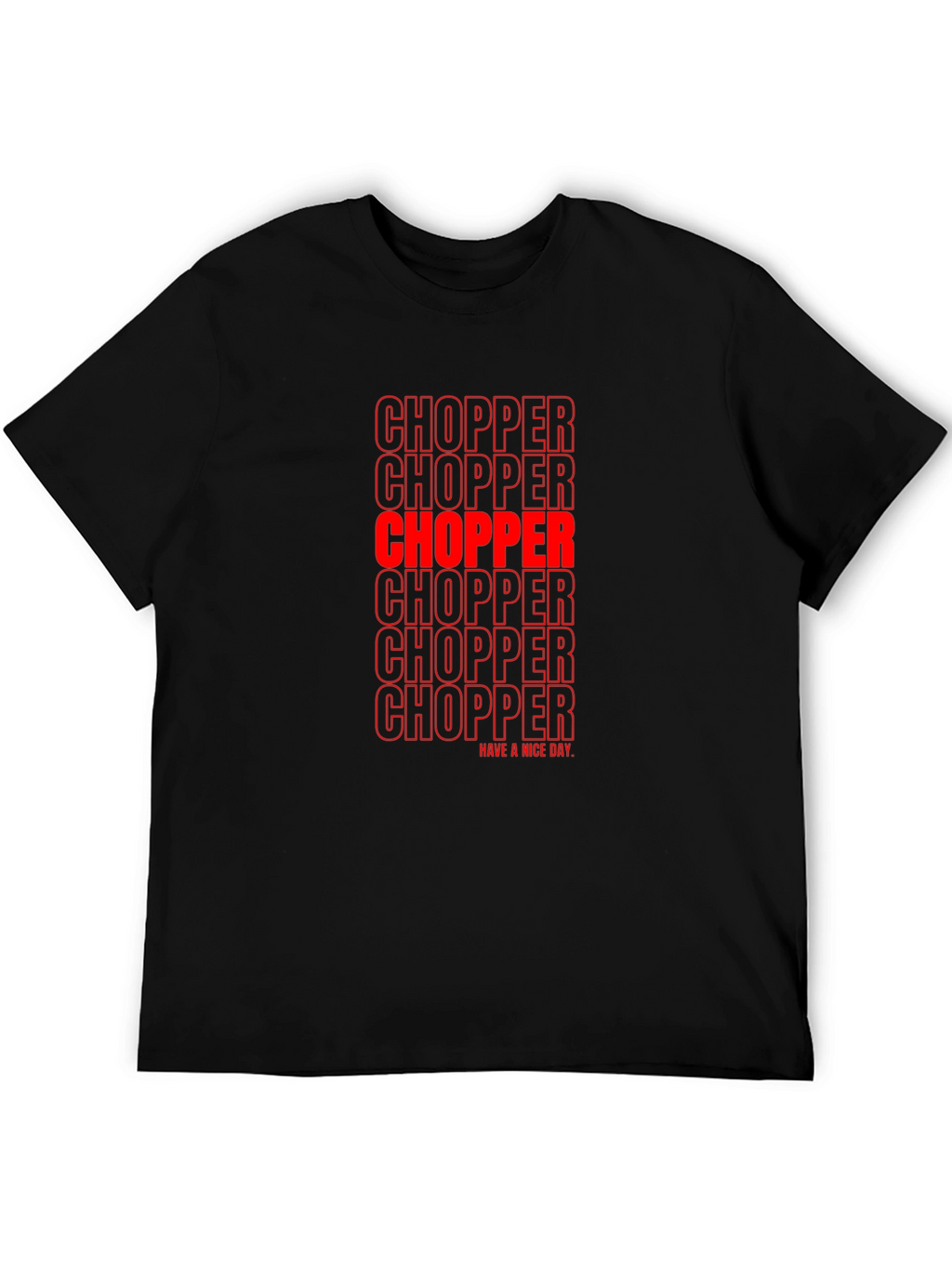 Chopper Text Graphic Print Tee - Black