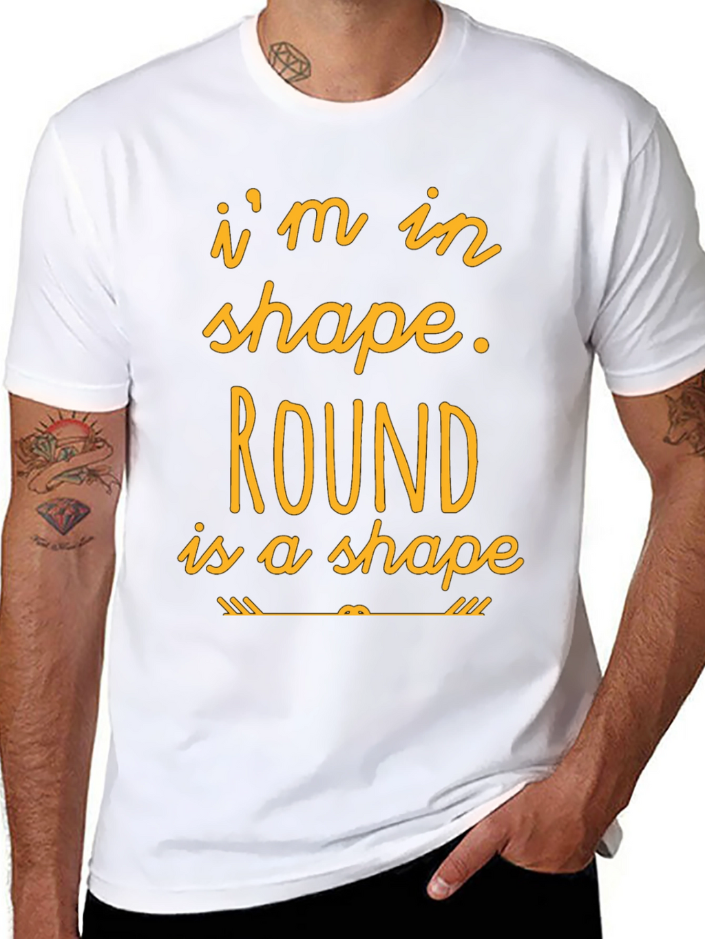 Funny Round is a Shape Graphic T-Shirt