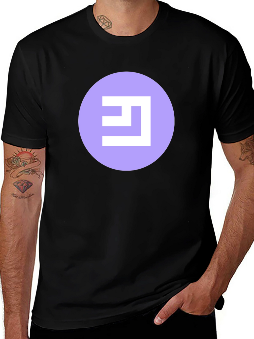 Abstract Logo Black T-Shirt