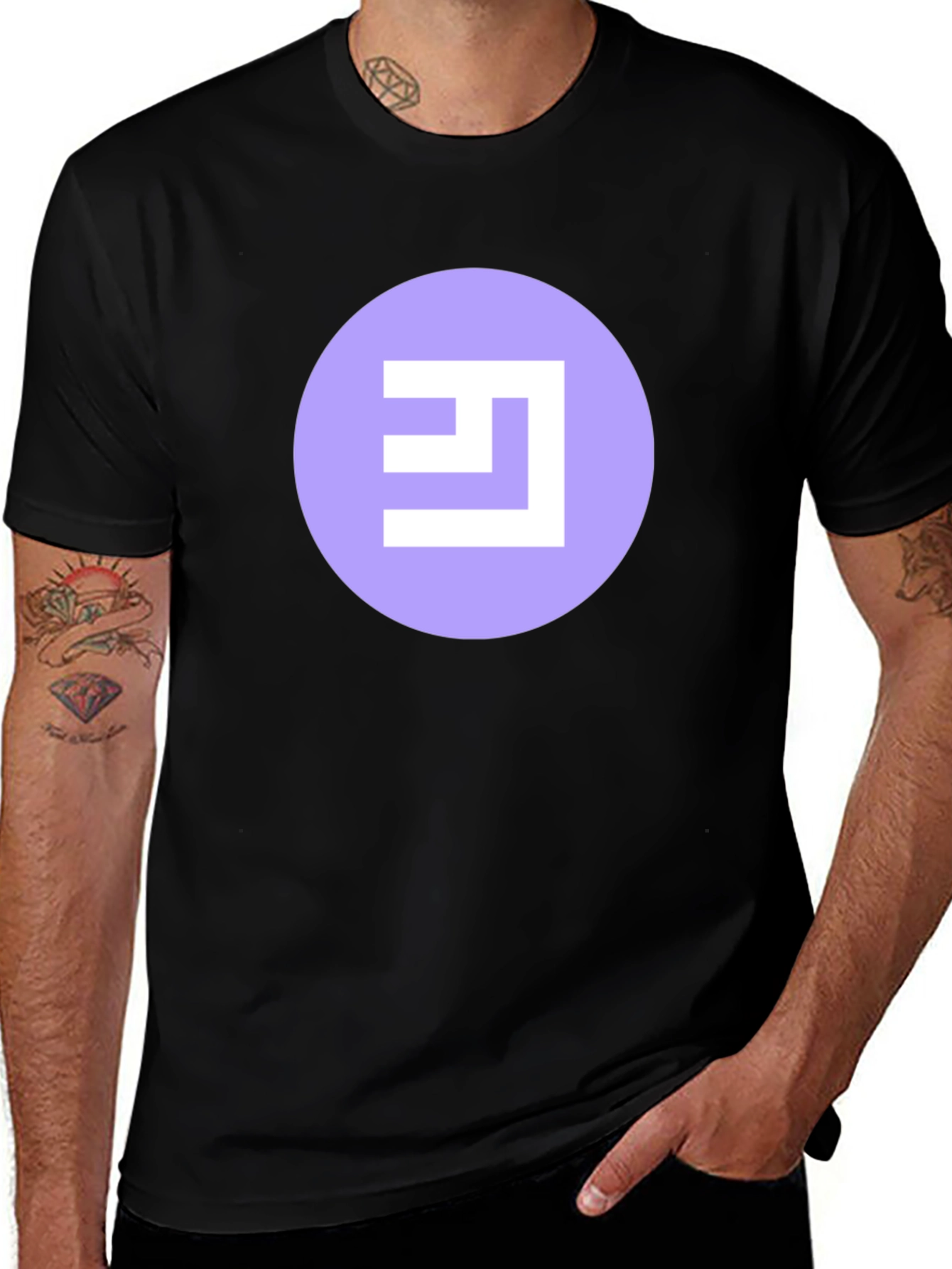 Abstract Logo Black T-Shirt