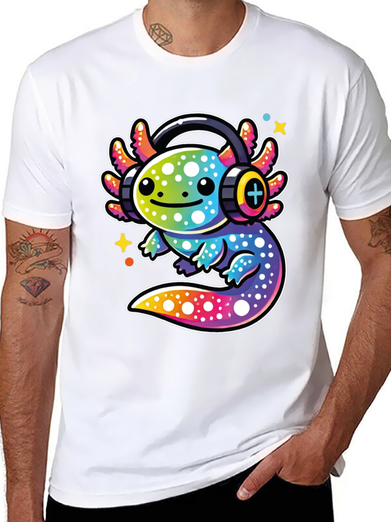 Axolotl DJ Graphic Tee