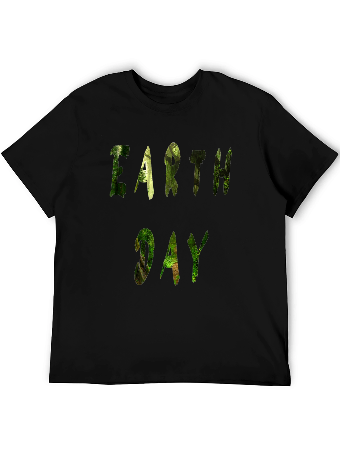 Earth Day Forest Graphic Tee - Black