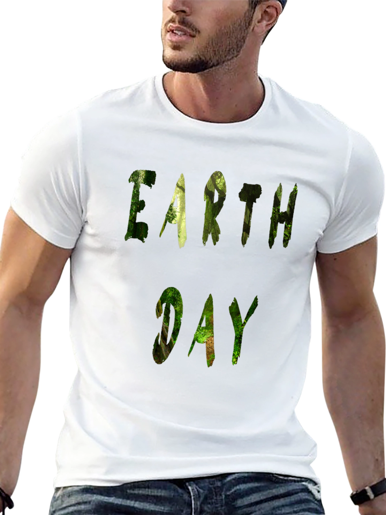 Earth Day Forest Graphic Tee - Black