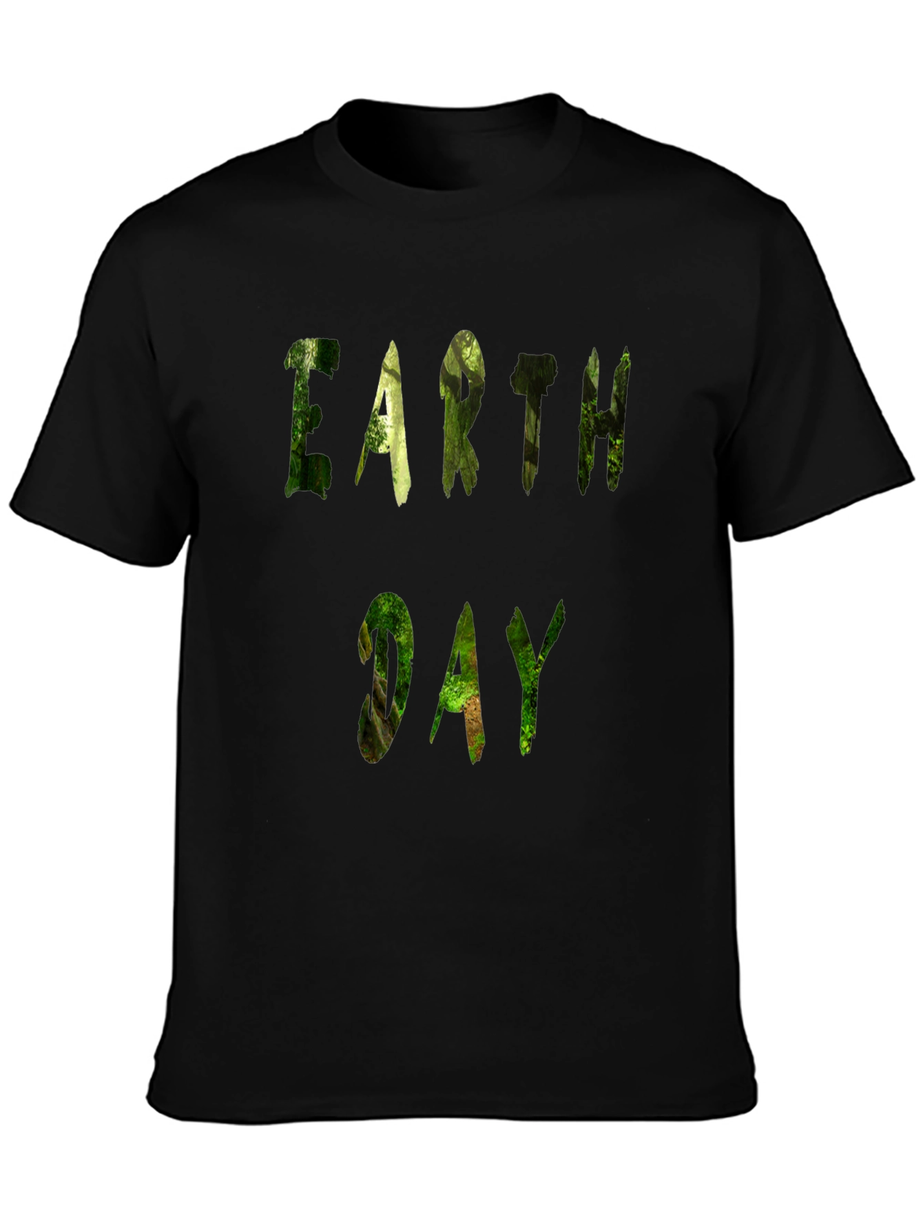 Earth Day Forest Graphic Tee - Black