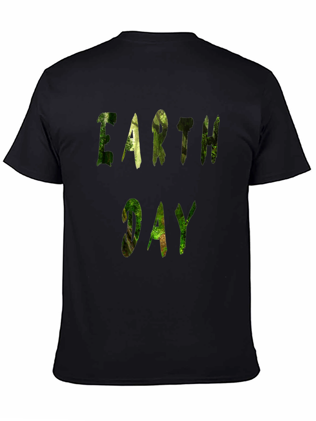 Earth Day Forest Graphic Tee - Black