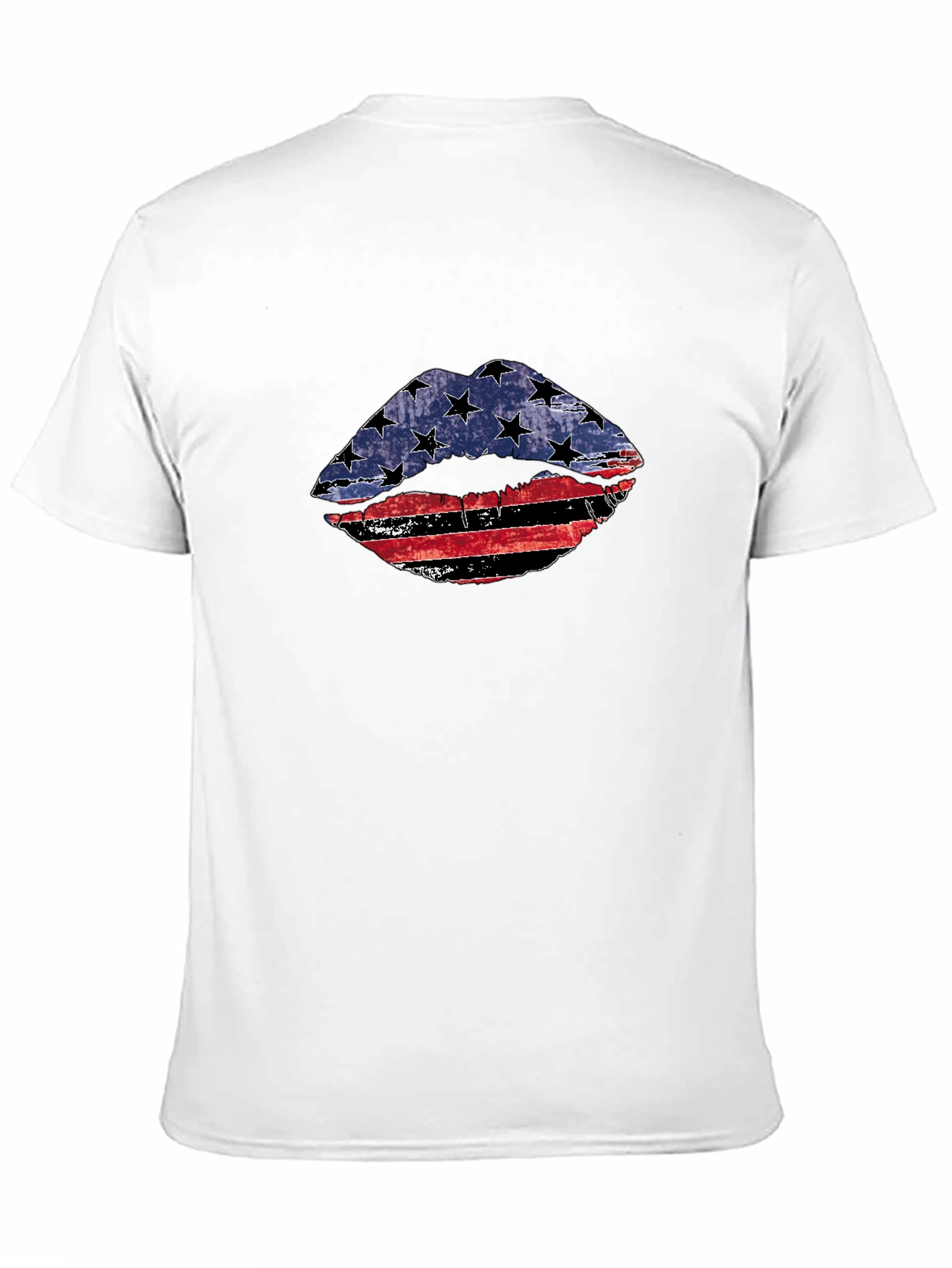 American Flag Lips Graphic Tee - Patriotic Pride!