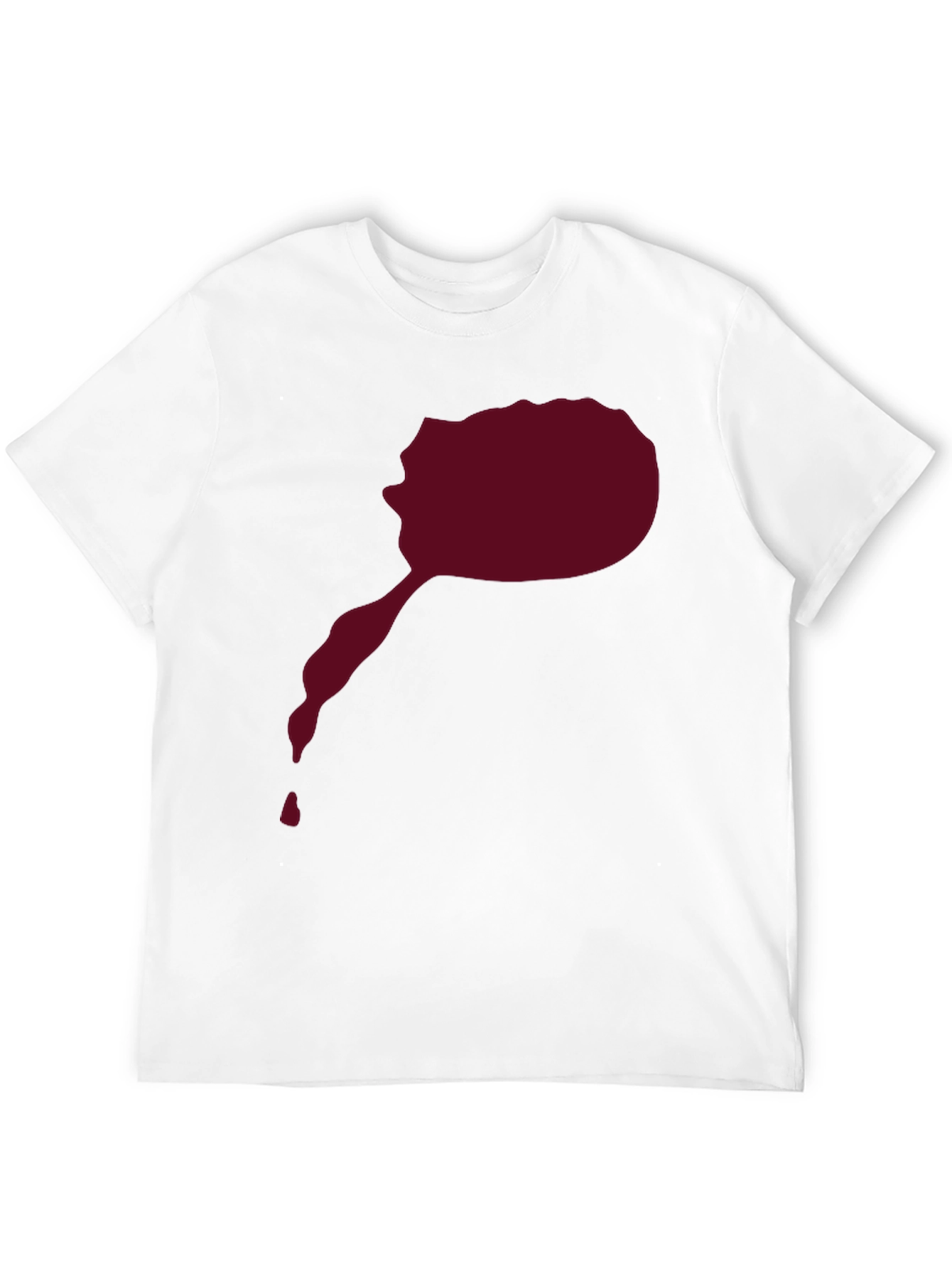 Maroon Splatter Graphic Tee - Mens Black T-Shirt